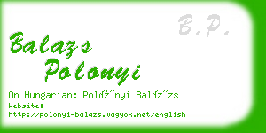 balazs polonyi business card